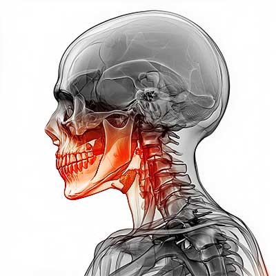 cabeza lateral 3d rojo negro